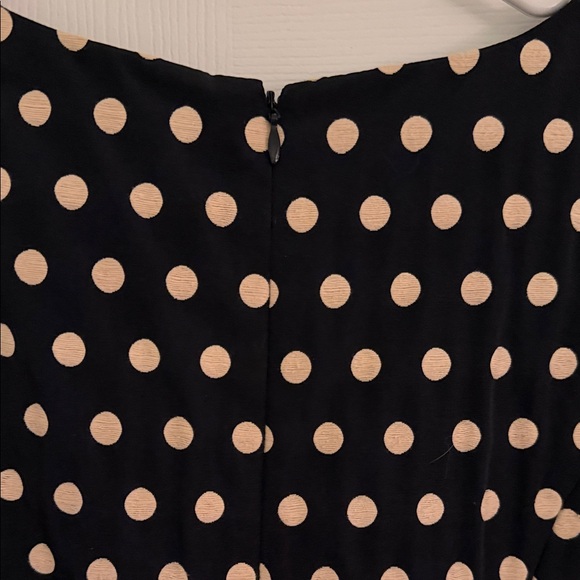 Ann Taylor Black and Cream Polka Dot Midi Dress - Picture 5 of 6